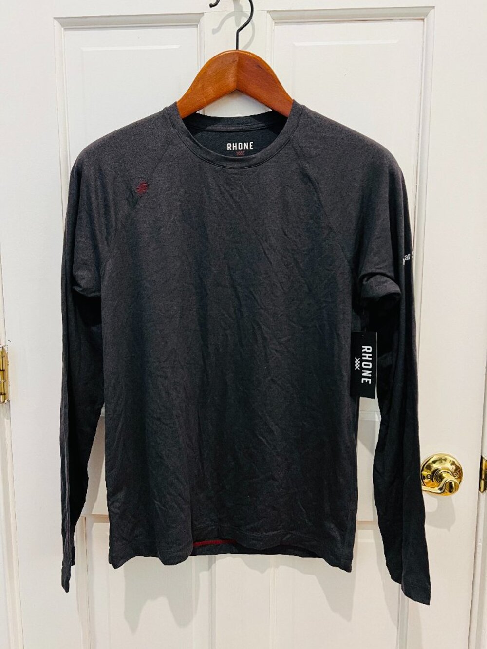 Rhone x Morgan Stanley Mens Long Sleeve Training Performance Reign Tee NWT